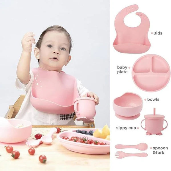 Silicone Baby Cutlery Set | طقم أدوات طعام سيليكون للأطفال